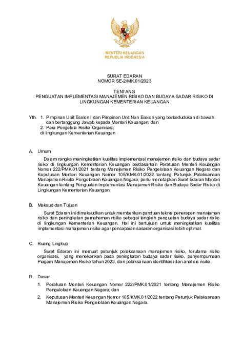 hris kemenkeu|SURAT EDARAN NOMOR SE.